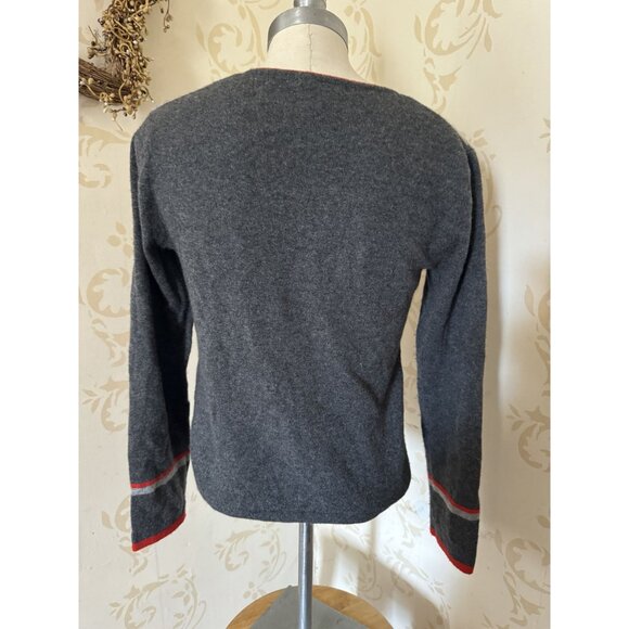 Lauren Hansen 100% Cashmere Argyle Cardigan Sweater Ladies Small - Picture 3 of 3